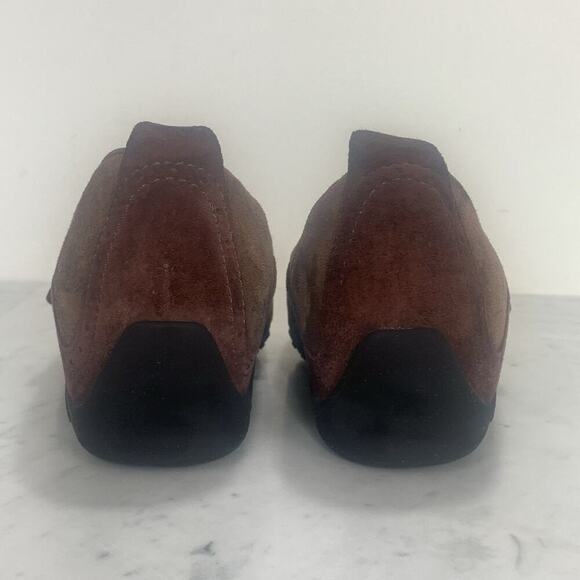 MERRELL Plaza Bandeau Mary Jane Women 9.5 Cherry Oak Brown Suede Slip-On EUC - Picture 3 of 7